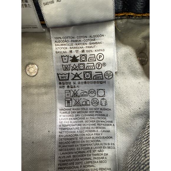 Levis 559 Jeans Mens 34x30 Blue Relaxed Fit Straight Leg Distressed 100% Cotton - Picture 7 of 11